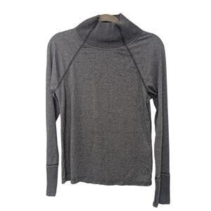 SUNDANCE Women's Size Medium Gray Mock Neck Long Sleeve Pullover Top Shirt